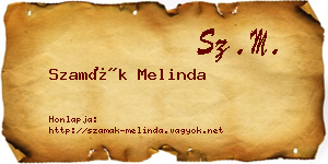 Szamák Melinda névjegykártya
